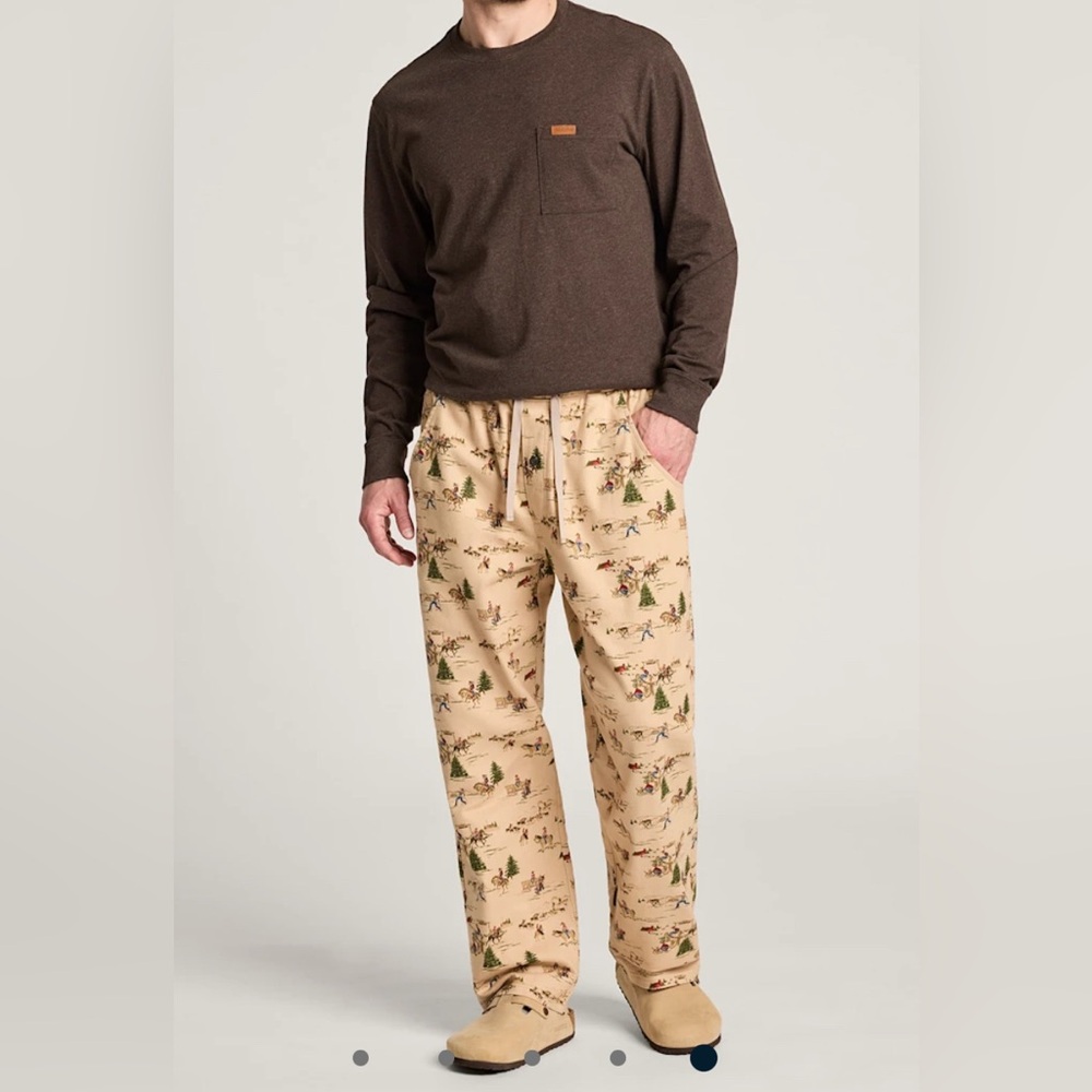 Pendleton Tan Cowboy Print Pajama Pants - Picture 2 of 4
